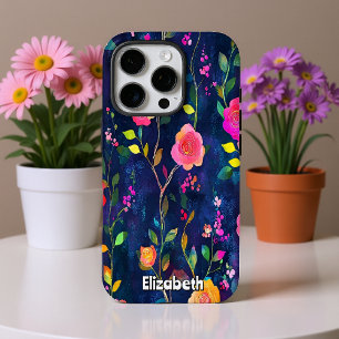 Funda iPhone 16 Pro Pinceles florales audaces