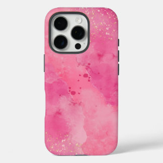 Funda iPhone 16 Pro Pink Watercolor Linktree | becomes Enlace de árbol