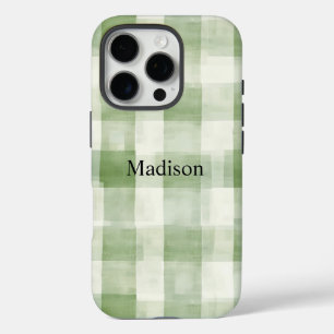 Funda iPhone 16 Pro Placa de crema verde de granja