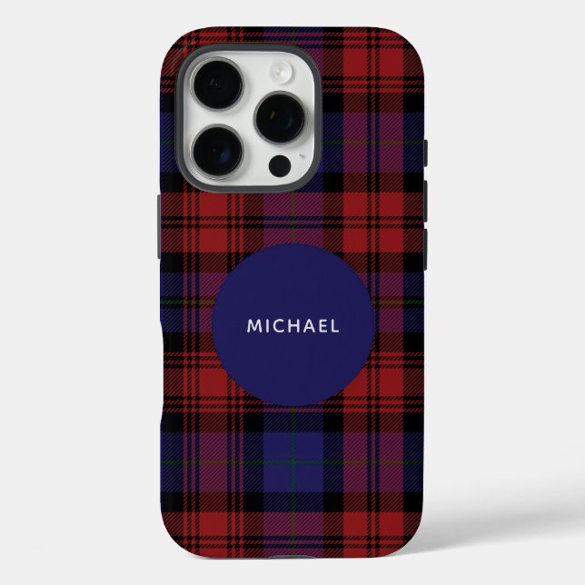 Funda iPhone 16 Pro Plaid Rustic Clan MacLachlan Tartán (Reverso )