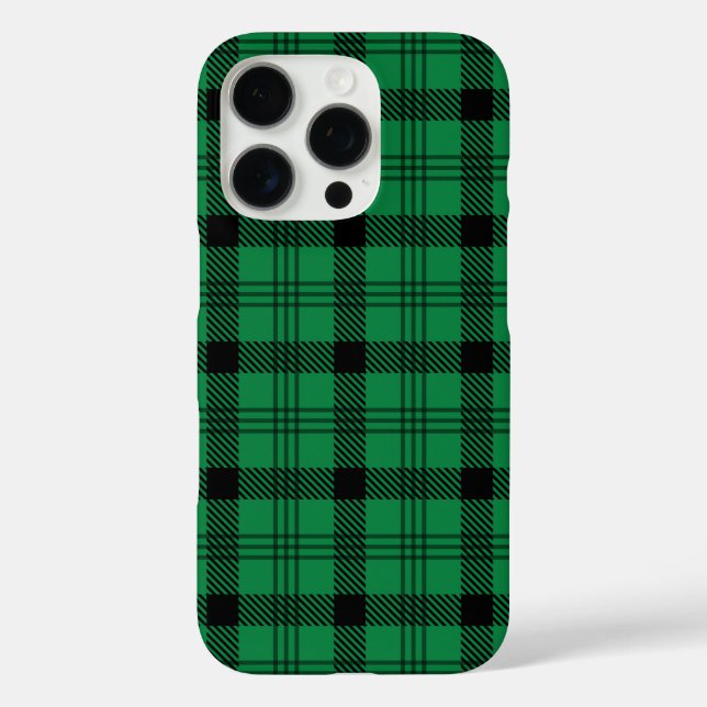 Funda iPhone 16 Pro Platos acogedores verdes y negros (Reverso )