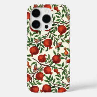 Funda iPhone 16 Pro Pomegranatos y Bella Moths sobre blanco roto