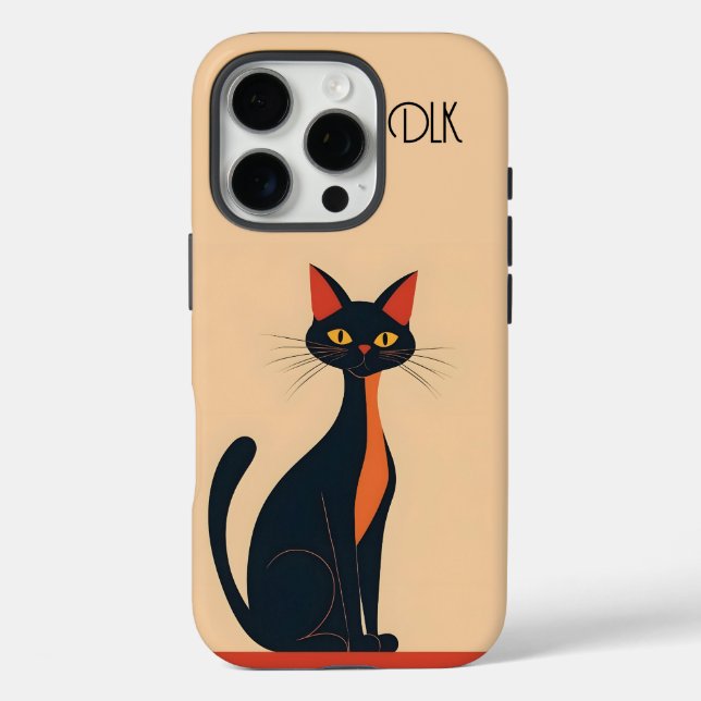 Funda iPhone 16 Pro Pop Art Black Cat (Reverso )