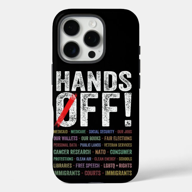 Funda iPhone 16 Pro Protesta sin manos (Reverso )