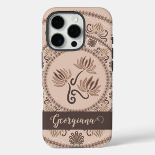 Funda iPhone 16 Pro Punto de reactivación personalizado de Mocha Rococ