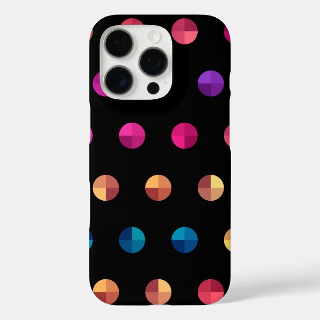 Funda iPhone 16 Pro Puntos de polka de moda (Reverso )