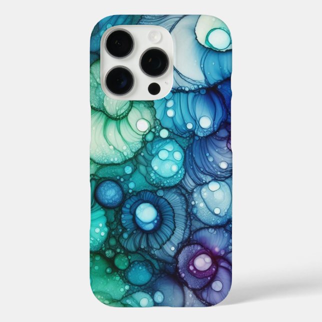 Funda iPhone 16 Pro Raindrops Alcohol Ink (Reverso )