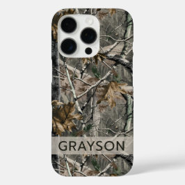 Funda iPhone 16 Pro Ramas de bosque Camuflaje Personalizado