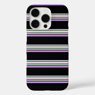 Funda iPhone 16 Pro Rayas de neón coloridas lindas