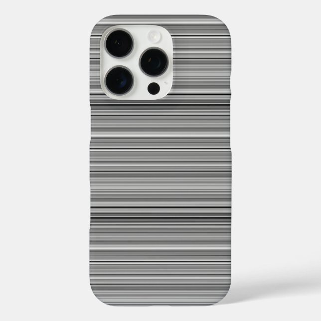 Funda iPhone 16 Pro Rayas grises lindas (Reverso )