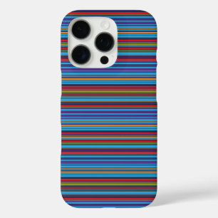 Funda iPhone 16 Pro Rayas violetas azules lindas