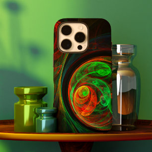 Funda iPhone 16 Pro Reborn Green Abstract Art