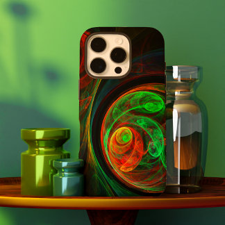 Funda iPhone 16 Pro Reborn Green Abstract Art