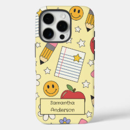 Funda iPhone 16 Pro Recorte personalizado de vuelta a la escuela | par