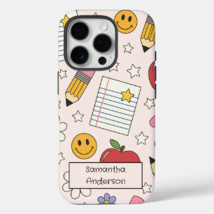 Funda iPhone 16 Pro Recorte personalizado de vuelta a la escuela   par