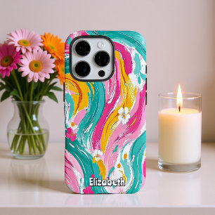 Funda iPhone 16 Pro Resumen de pinceles florales