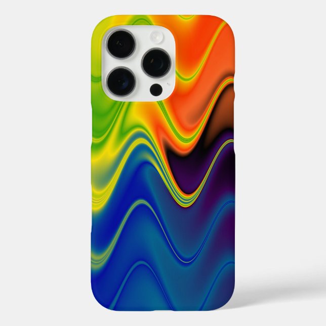 Funda iPhone 16 Pro Resumen de Wavy Multicolor (Reverso )