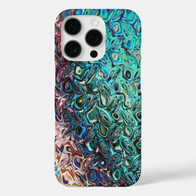 Funda iPhone 16 Pro Resumen del gel azul líquido (Reverso )