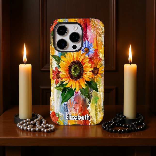 Funda iPhone 16 Pro Resumen floral vibrante (Subido por el creador)