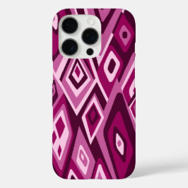 Funda iPhone 16 Pro Resumen retro lejano Magenta psicodélica