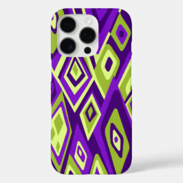 Funda iPhone 16 Pro Resumen retro lejano Psicodélico Púrpura