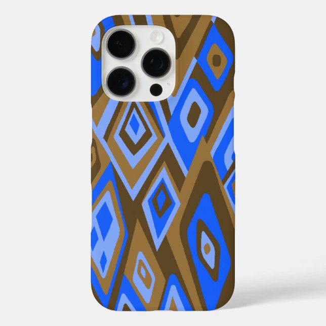 Funda iPhone 16 Pro Resumen retro lejano Psychedelst Brown (Reverso )