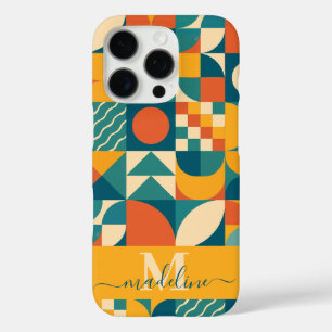 Funda iPhone 16 Pro Retro Geométrico Personalizado