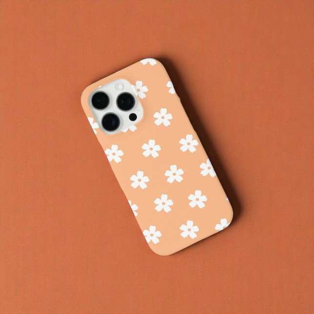 Funda iPhone 16 Pro Retro Peach Floral Whimsical Preppy Primavera Hipp (Subido por el creador)