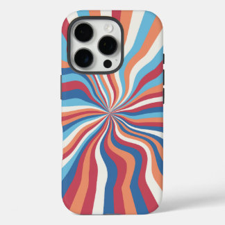 Funda iPhone 16 Pro Retro Swirl Resumen del estuche Art iPhone / iPad