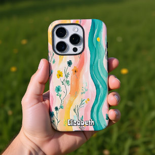 Funda iPhone 16 Pro Río Floral y olas
