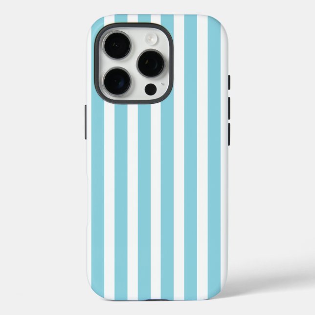 Funda iPhone 16 Pro Robin Egg Blue and White Strike (Reverso )