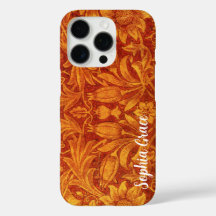 Rojo floral y amarillo dorado Wm Morris Agregar un