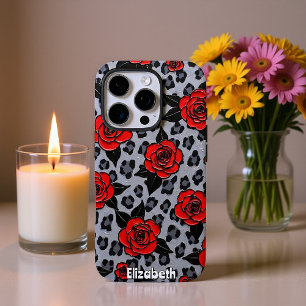 Funda iPhone 16 Pro Rosas rojas expresivas en lienzo