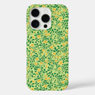 Funda iPhone 16 Pro Rosas silvestres en amarillo y verde