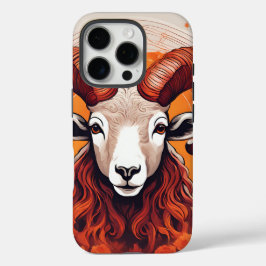Funda iPhone 16 Pro Rótulo celeste Aries Zodiac