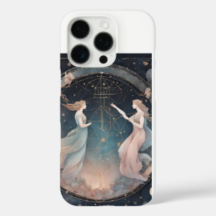 Funda iPhone 16 Pro Rótulo gemini celeste