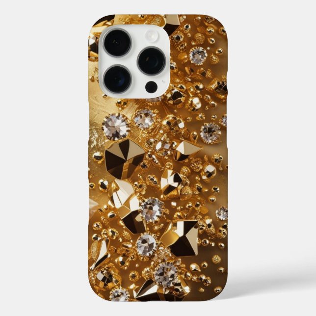 Funda iPhone 16 Pro Rústica dorada (Reverso )