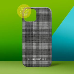 Funda iPhone 16 Pro Rústica moderna Lino Rústico Nombre de patrón Raro