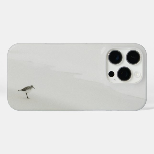 Funda iPhone 16 Pro Sandpiper costero en la playa (Reverso (Horizontal))