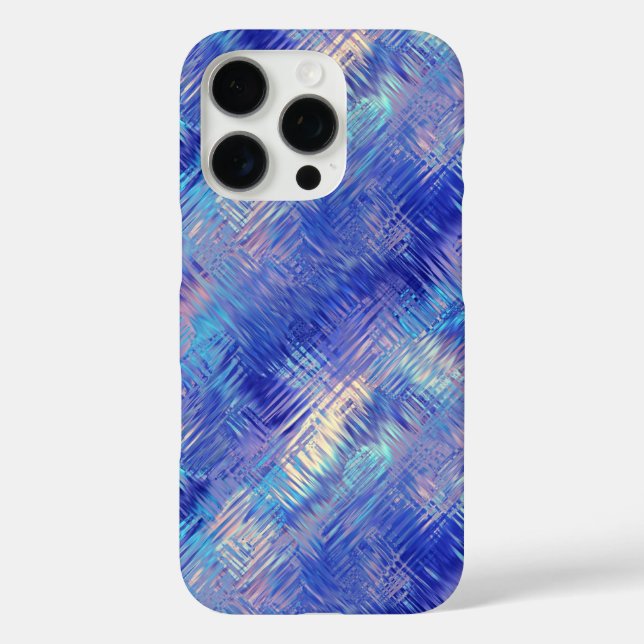 Funda iPhone 16 Pro Sapphire Blue Scribled Textura (Reverso )