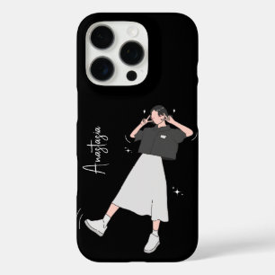 Funda iPhone 16 Pro "Say Cheese" Personalizable estético Chica