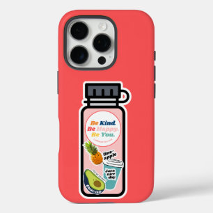 Funda iPhone 16 Pro Sé Amable. Sé feliz. Sé Tú. Estuche para teléfono