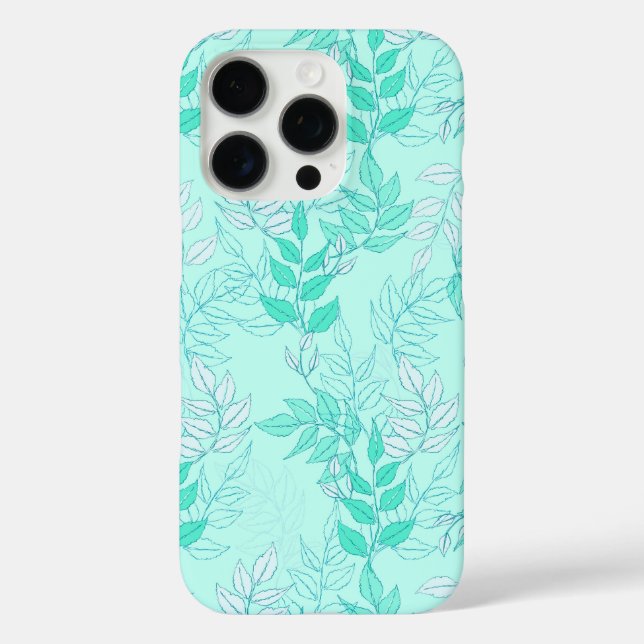 Funda iPhone 16 Pro Seamless pattern featuring interconnected leafy br (Reverso )