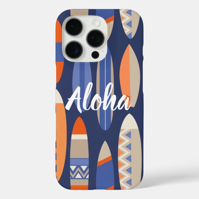 Funda iPhone 16 Pro Secret Beach Hawaiian Surfboards - Azul (Reverso )