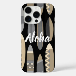 Funda iPhone 16 Pro Secret Beach Hawaiian Surfboards - Negro