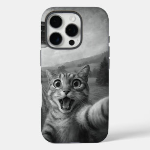 Funda iPhone 16 Pro Selfie de gato con regalos raros de gato de OVNI