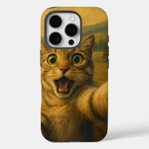 Funda iPhone 16 Pro Selfie de gato con regalos raros de gato de OVNI