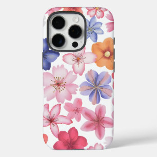 Funda iPhone 16 Pro Serenidad Sakura: Flores de cerezo acuarela