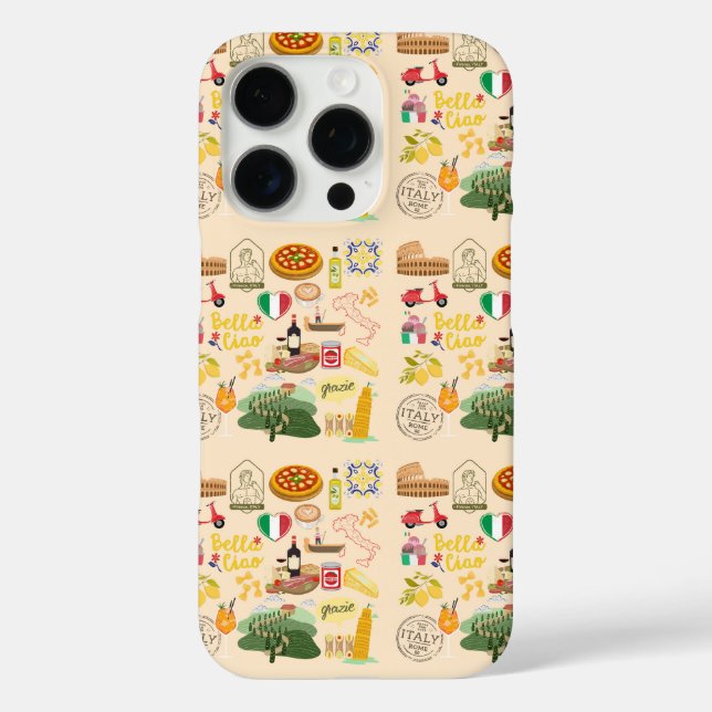 Funda iPhone 16 Pro Símbolos de Italia (Reverso )