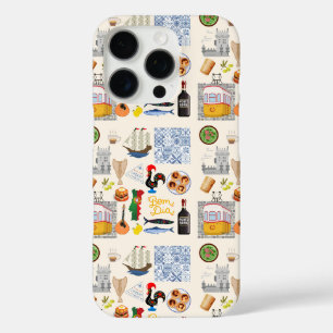 Funda iPhone 16 Pro Símbolos de Portugal para Viajeros